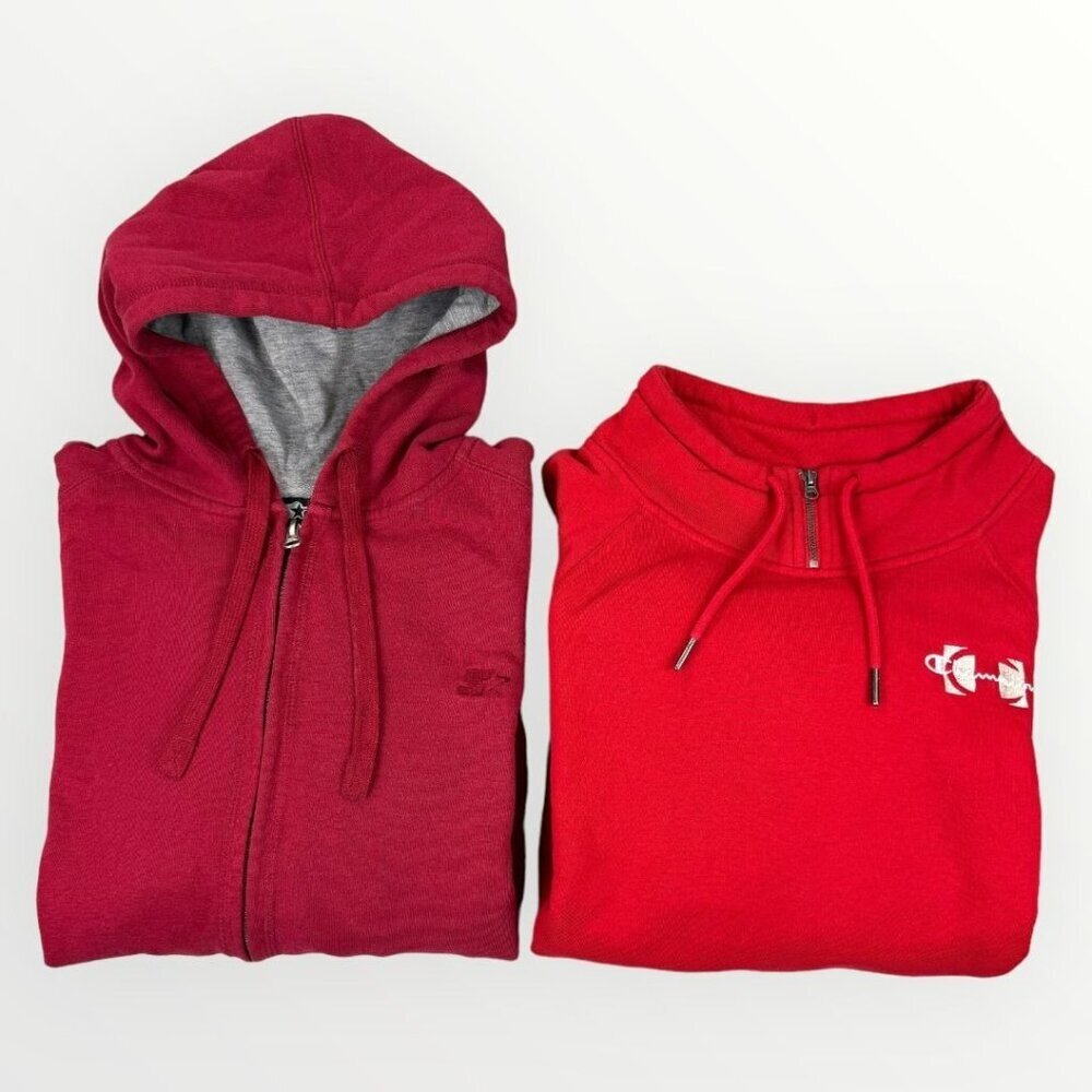 Starter & Champion Bundle Womens XL Sweatshirts Red